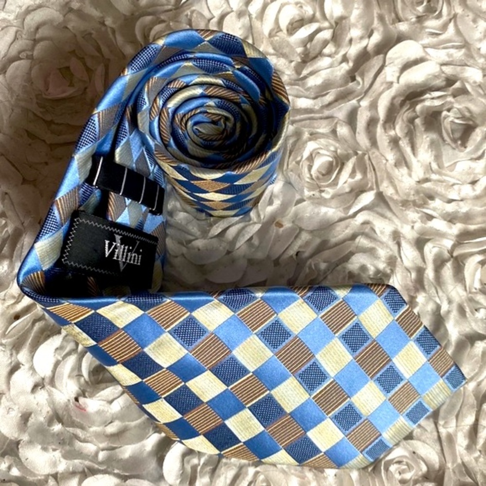 New Villini mens silk‎ tie